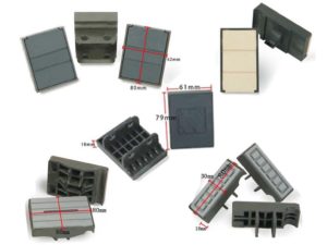 Pattini catena per bordatrice-Piastrine gommate per bordatrici
